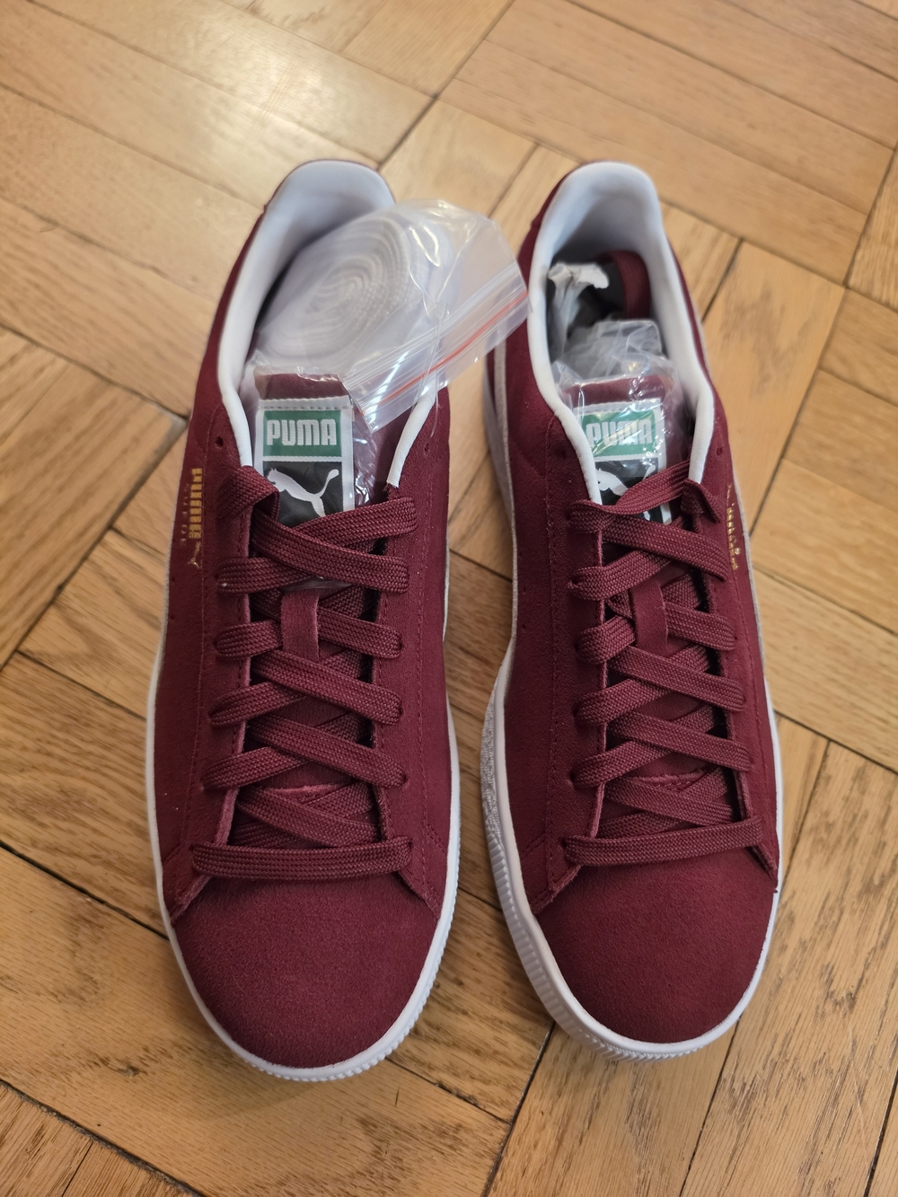 Puma Men's Maroon Low-Top Suede Sneakers